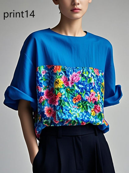 Fitted Print11 Patchwork Cotton Tank Summer