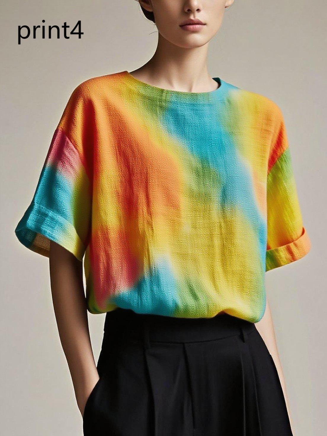 Fitted Print3 Patchwork Cotton Tank Summer