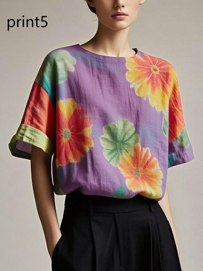 Fitted Print5 Patchwork Cotton Tank Summer