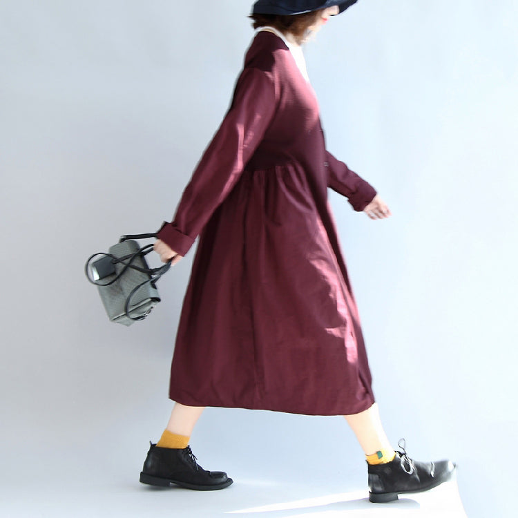 Purple Patchwork Silk Cotton Cardigans Oversize Long Sleeve Long Outwear
