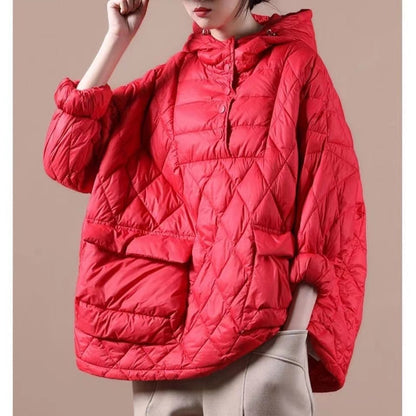 Literary Orange Hooded Pullover Short Puffers Jackets( + Limited Stock)