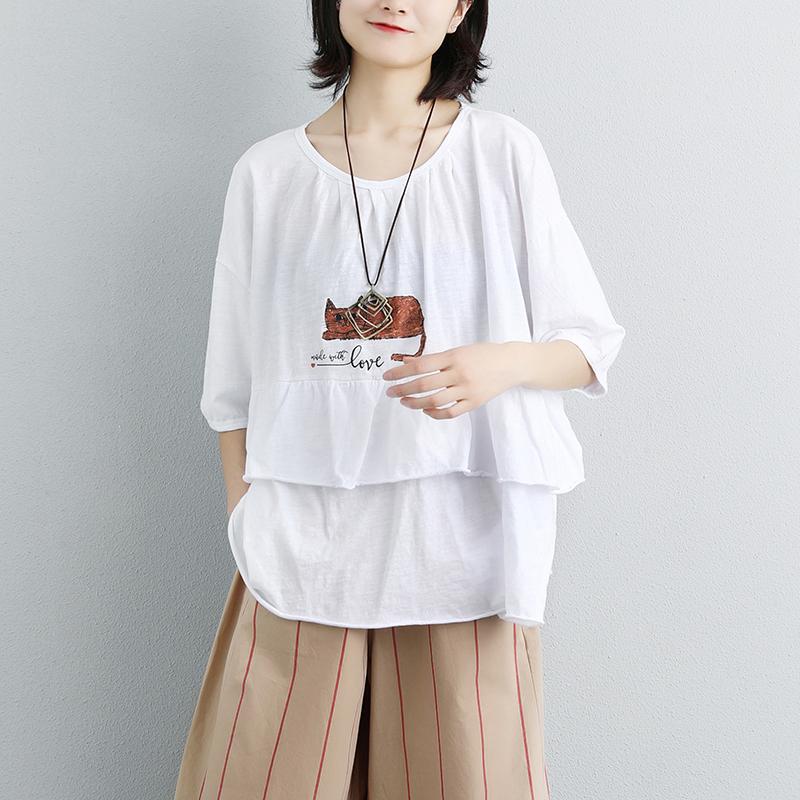 Stylish Summer T Shirt Clothing Loose Single Breasted Polo Collar Beige Shirt