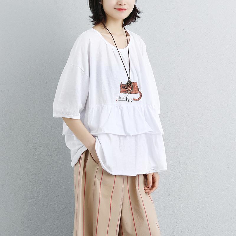 Stylish Summer T Shirt Clothing Loose Single Breasted Polo Collar Beige Shirt