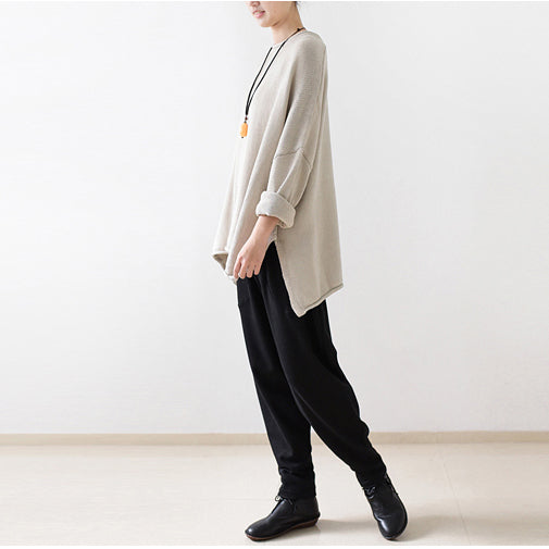 Thick Warm Winter Pants Black Carrot Pants Harem Pants Elastic Waist