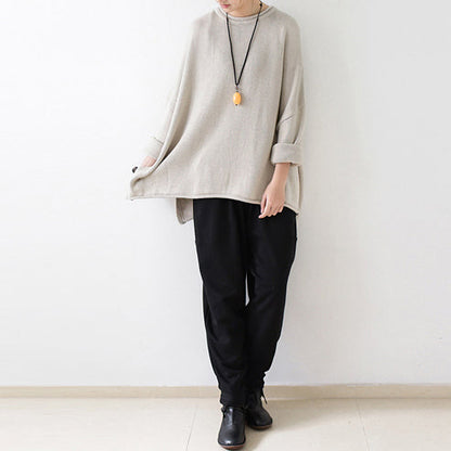 Thick Warm Winter Pants Black Carrot Pants Harem Pants Elastic Waist