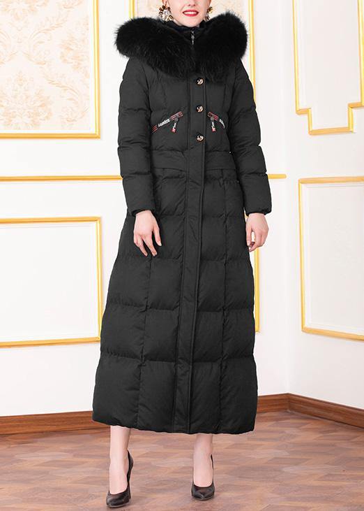 Fine Loose Fitting Winter Jacket Winter Coats Black Hooded Outfit