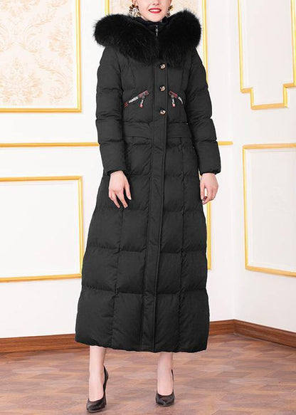Fine Loose Fitting Winter Jacket Winter Coats Black Hooded Outfit