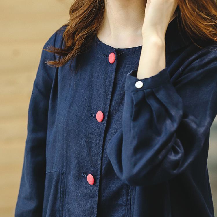 Fine Blue Maxi Coat Clothing Peter Pan Collar Winter Coat Boutique Long Sleeve Baggy Coat