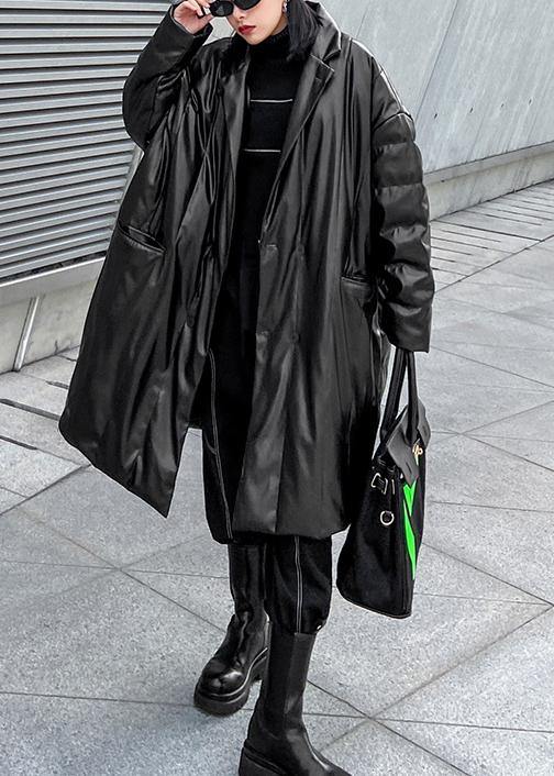 Clothing Snow Jackets Notched Coats Black Double Breast Duck Down Coat