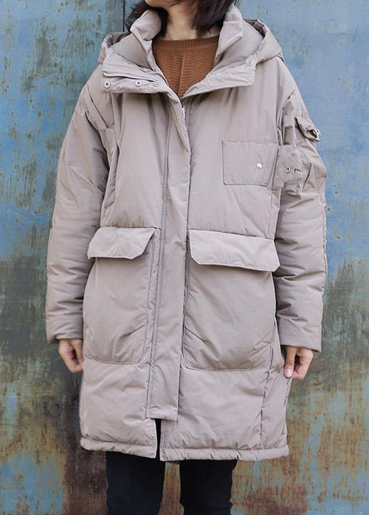 Fine Jackets & Coats Winter Outwear Khaki Hooded Winter Outwear