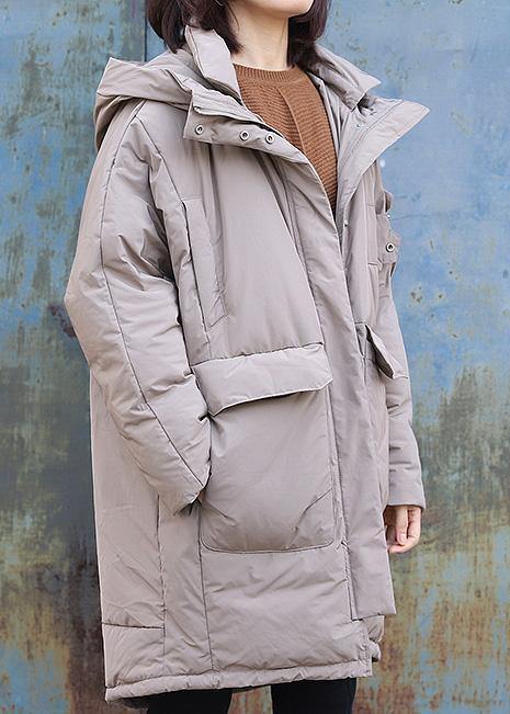 Fine Jackets & Coats Winter Outwear Khaki Hooded Winter Outwear