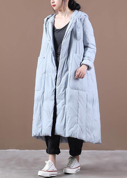 Snow Jackets Winter Outwear Red Hooded Large Pockets Goose Down Coat