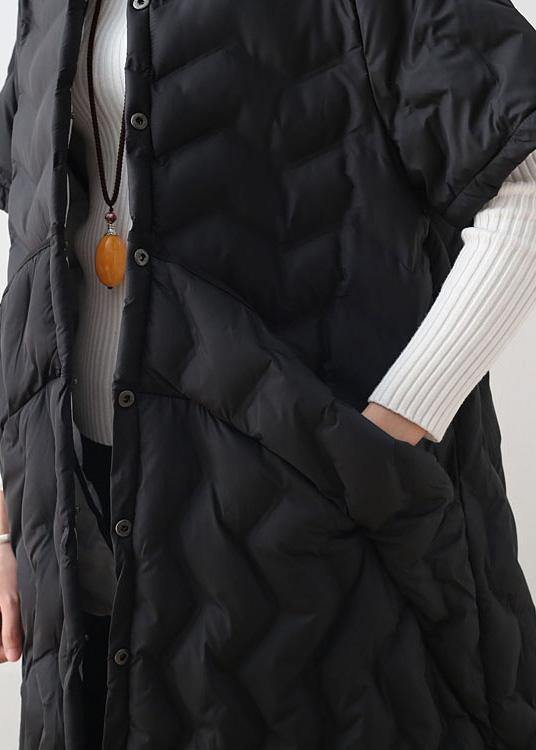 Fine Parka High Neckjackets Black Whitewear on Both Sideswarm Winter Coat