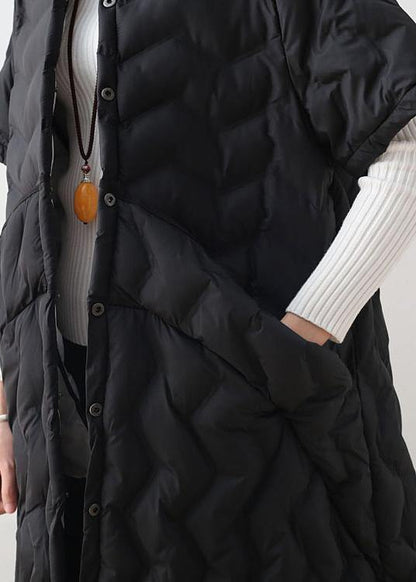 Fine Parka High Neckjackets Black Whitewear on Both Sideswarm Winter Coat