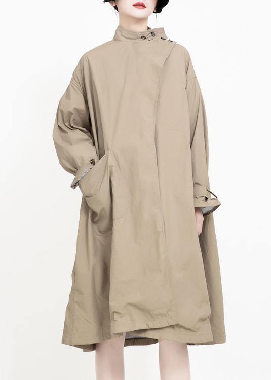 Two Ways to Wear Asymmetriccoats Khaki Midi Jackets