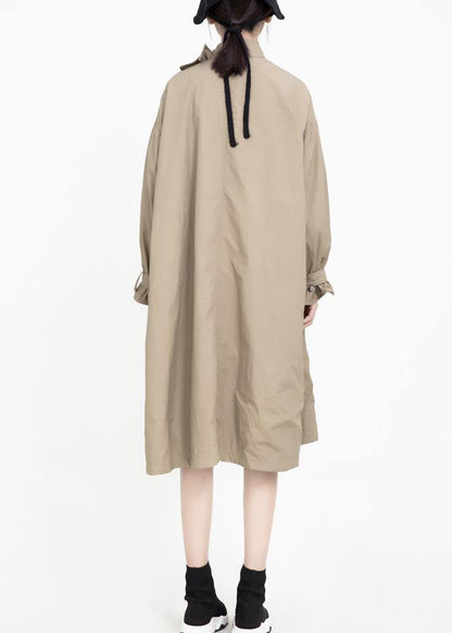 Two Ways to Wear Asymmetriccoats Khaki Midi Jackets