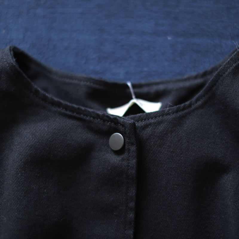 Black Long Coat Loose Fitting Stand Collar Jackets & Coats Long Sleeve Coats