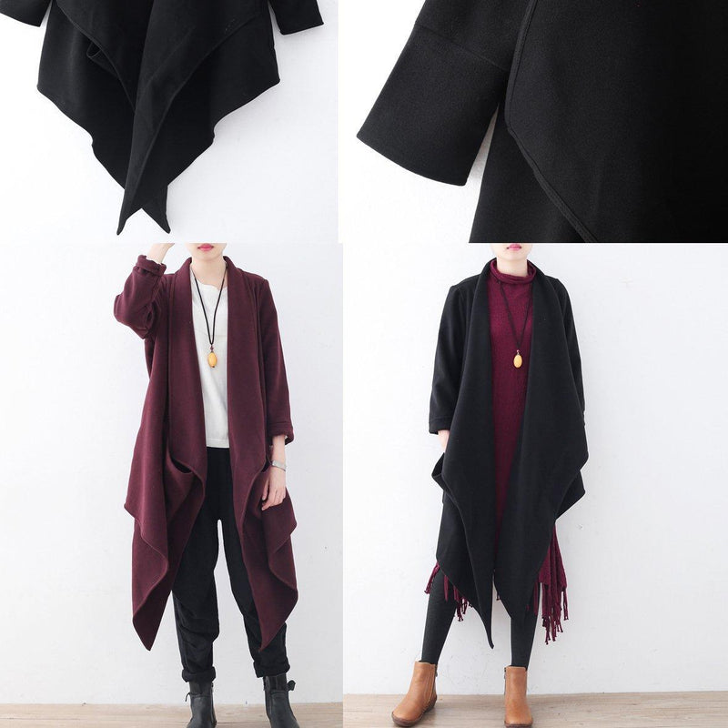 Burgundy Wool Coat Oversized Jackets & Coats Boutique Maxi Coat