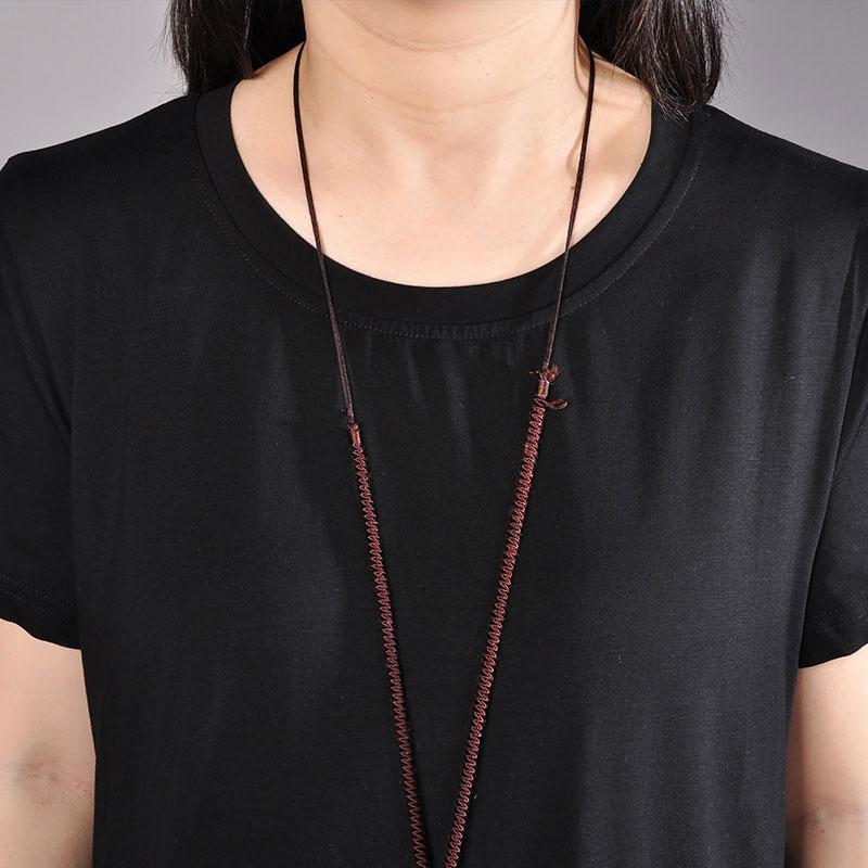 Cotton Blouses Round Neck Short Sleeve Orange T Shirt