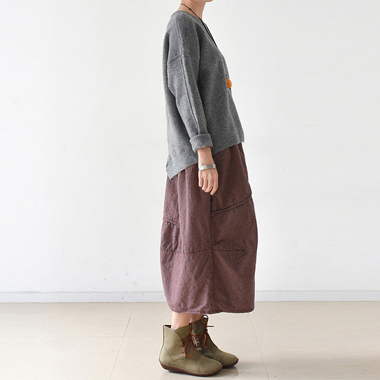 Warm Gray Winter Sweaters Back Open Knit Sweater Tops Causal Winter Pullover