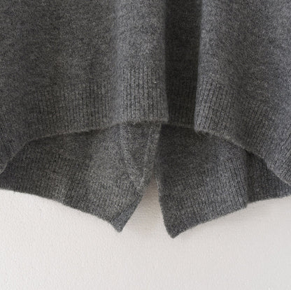 Warm Gray Winter Sweaters Back Open Knit Sweater Tops Causal Winter Pullover