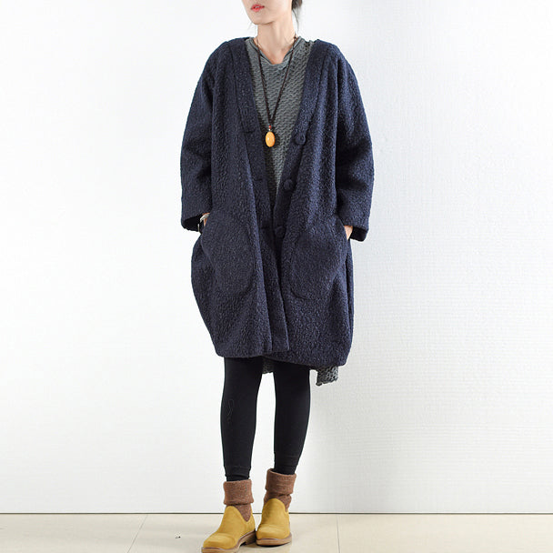 Winter Coats Navy Woolen Coats Jacket Winter Hoodie Coat