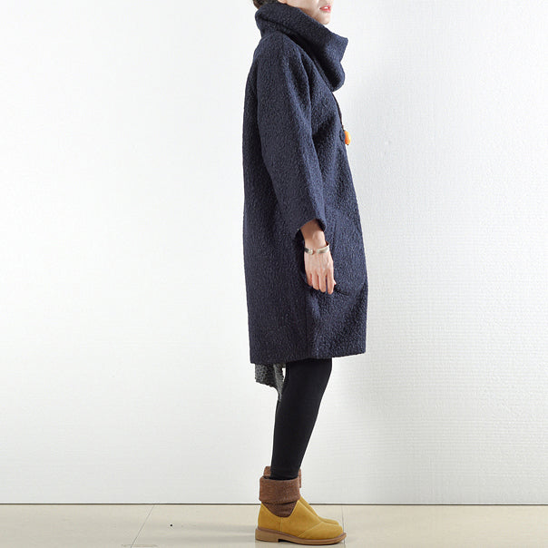 Winter Coats Navy Woolen Coats Jacket Winter Hoodie Coat