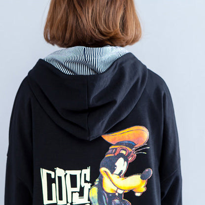 Winter Prints Cotton Sport Cardigans Oversize Side Open Coat