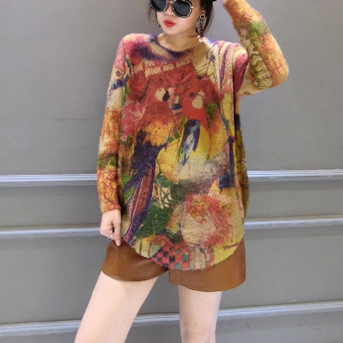 Winter Woolen Knit Tops Oversize Wild Cozy Sweater