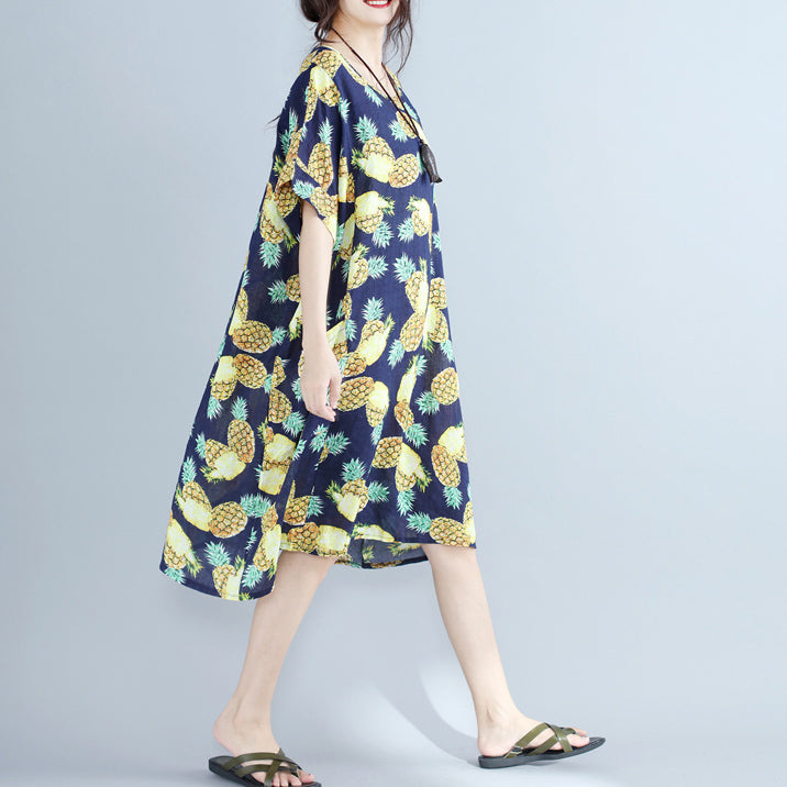 Blueprints Pure Chiffon Dresses Oversized Holiday Dresses O Neck Big Pockets Chiffon Dresses