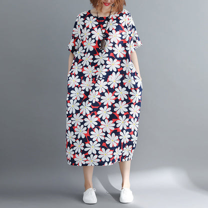 Chiffon Dresses Oversized O Neck Chiffon Maxi Dress Boutique Baggy Dresses Caftans