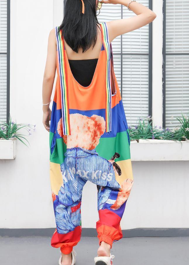 Jumpsuit Cartoon Print Loose Ming Harem Strap Pants