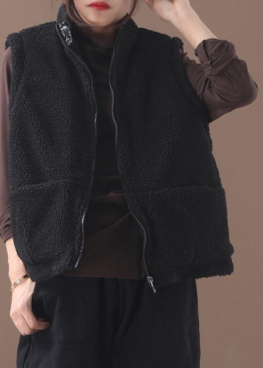 Oversized Down Jacket Winter Coats Black Sleeveless for Coat