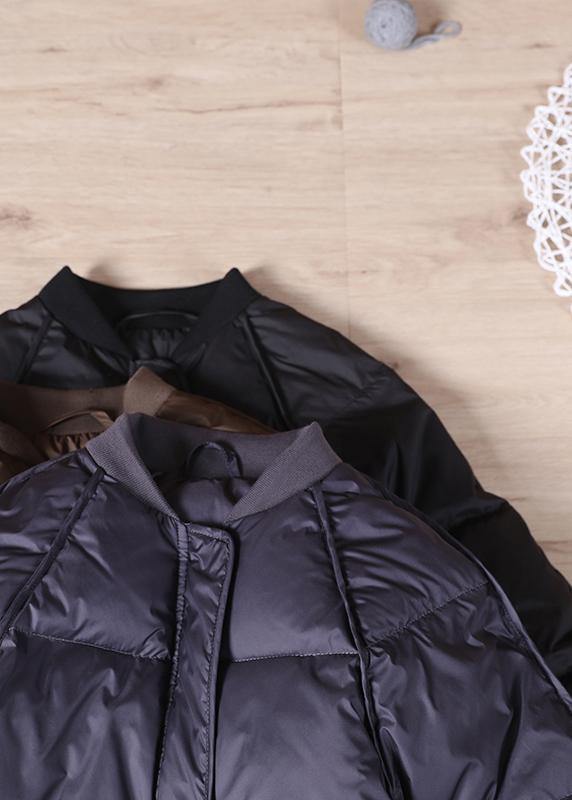 Parka Coats Purple Gray Pockets Zippered Warm Winter Coat