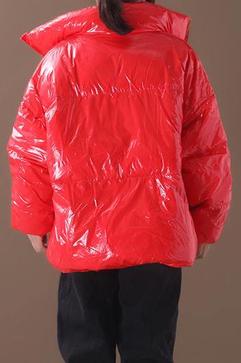 Snow Jackets Hooded Coats Red Warm Stand Collar Down Coat Winter