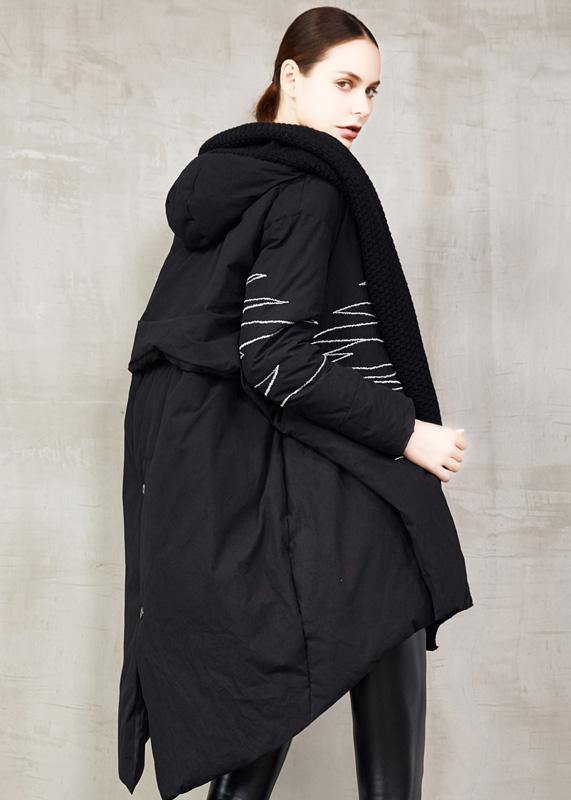 Winter Jacket Back Open Jackets Black Low High Design Down Jacket Woman
