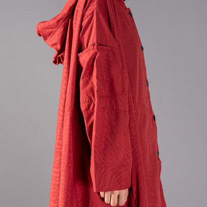 Red Winter Coat Clothing Hooded Coats Baggy Coats