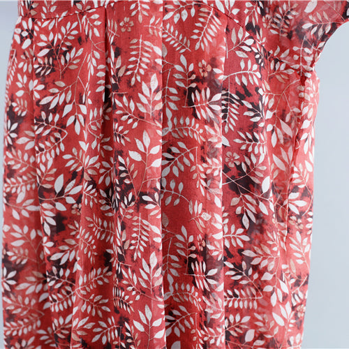 Red Chiffon Dress Clothing Dresses Long Sleeve Two Pieces and Cotton Sleeveless Dress