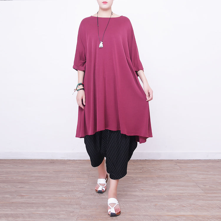 Red Silk Dress Silk Clothing Dress Big Hem O Neck Silk Dresses